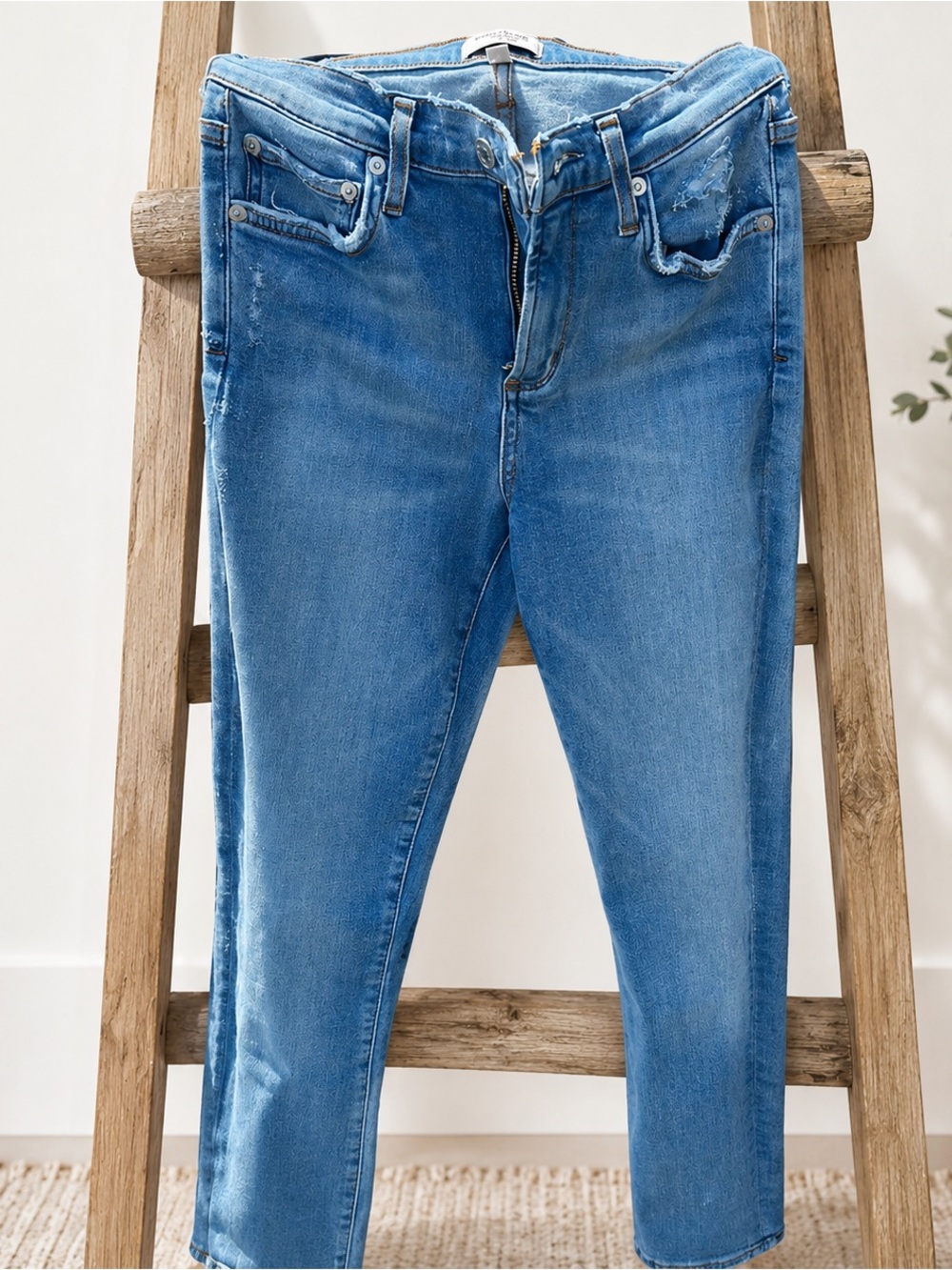 AGOLDE Blue Skinny Jeans Classic Medium Wash Denim Size 25